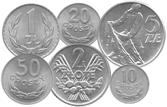 Aluminiowe monety obiegowe PRL