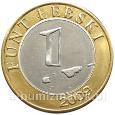 1 funt łebski 2009 z błędem