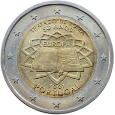 2€.  Portugalia traktaty rzymskie 