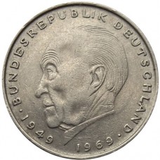 2 marki 1972 D Adenauer