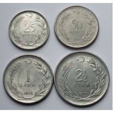 Turcja - zestaw monet obiegowych 4 szt