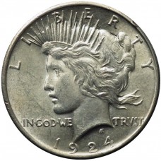 1924 Peace dollar