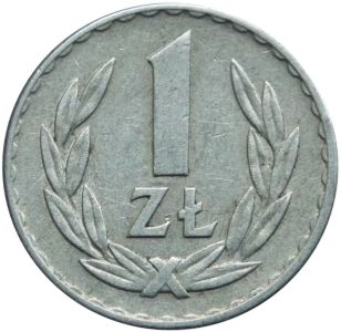 Rewers monety 1 zł z 1957 roku